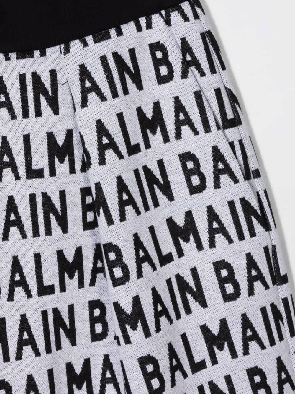 Balmain Kids Cotton graphic-print Shorts - Black