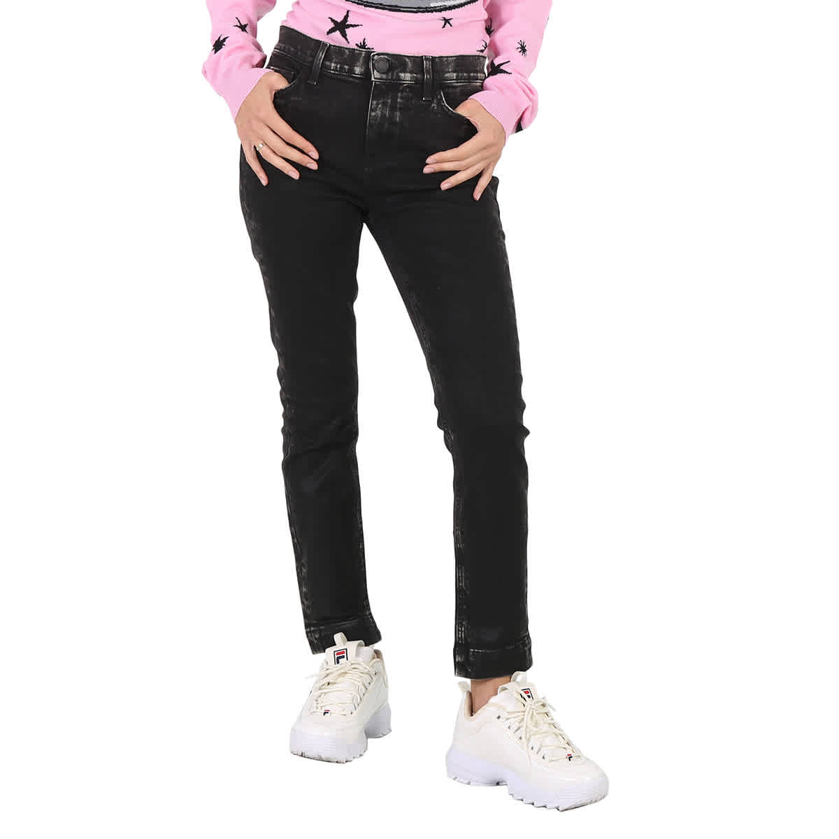 デニム・ジーパン PINKO Women Denim Pants SABRINA 49 Z99 Black Pinko Sabrina Stretch Skinny Jeans In Black | ModeSens