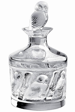 Lalique Owl Decanter 1332300 In Clear Crystal