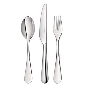Christofle Origine Stainless Steel Dessert Fork 2451015 In Silver-tone