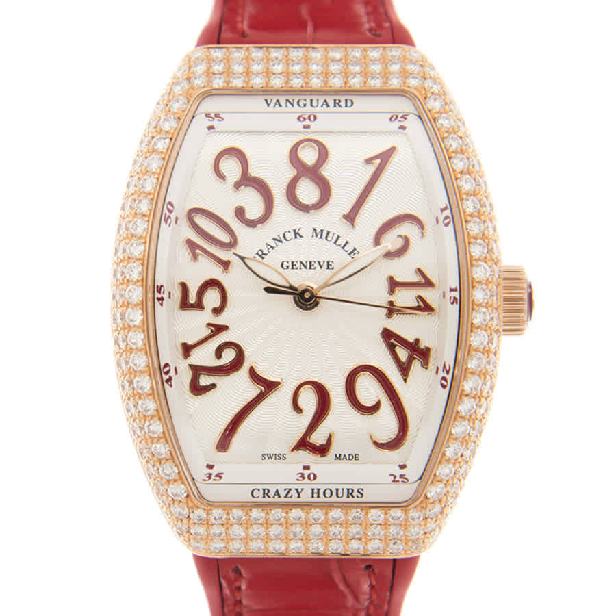 Shop Franck Muller Vanguard Automatic Diamond White Dial Unisex Watch V32chd(5nrg) In Red   / Gold / Gold Tone / Rose / Rose Gold / Rose Gold Tone / White