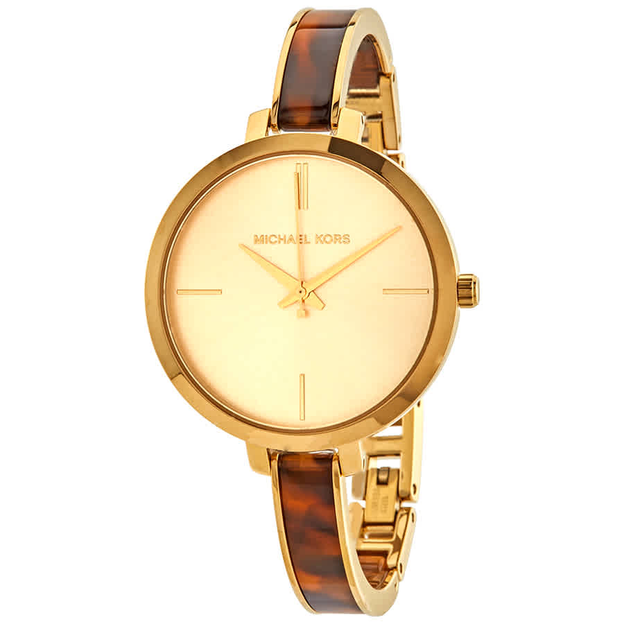 Michael Kors Jaryn Quartz Gold Dial Ladies Watch Mk4341 In Gold  Tone,tortoise | ModeSens