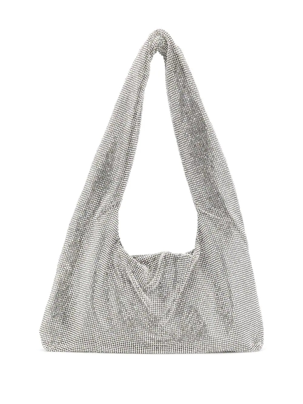 KARA KARA LADIES WHITE CRYSTAL MESH ARMPIT BAG