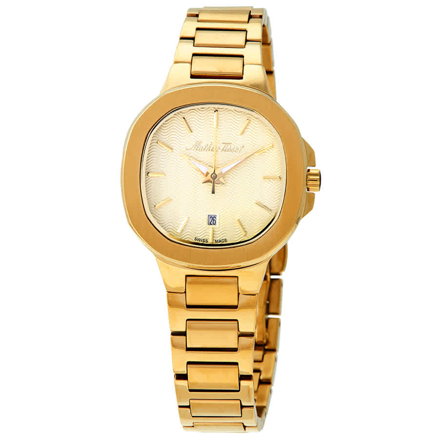 Mathey-tissot Evasion Quartz Gold Dial Ladies Watch D152pdi In Gold / Gold Tone / Yellow