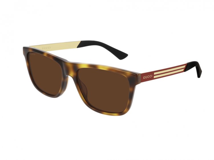 Gucci Brown Rectangular Mens Sunglasses Gg0687s 004 57