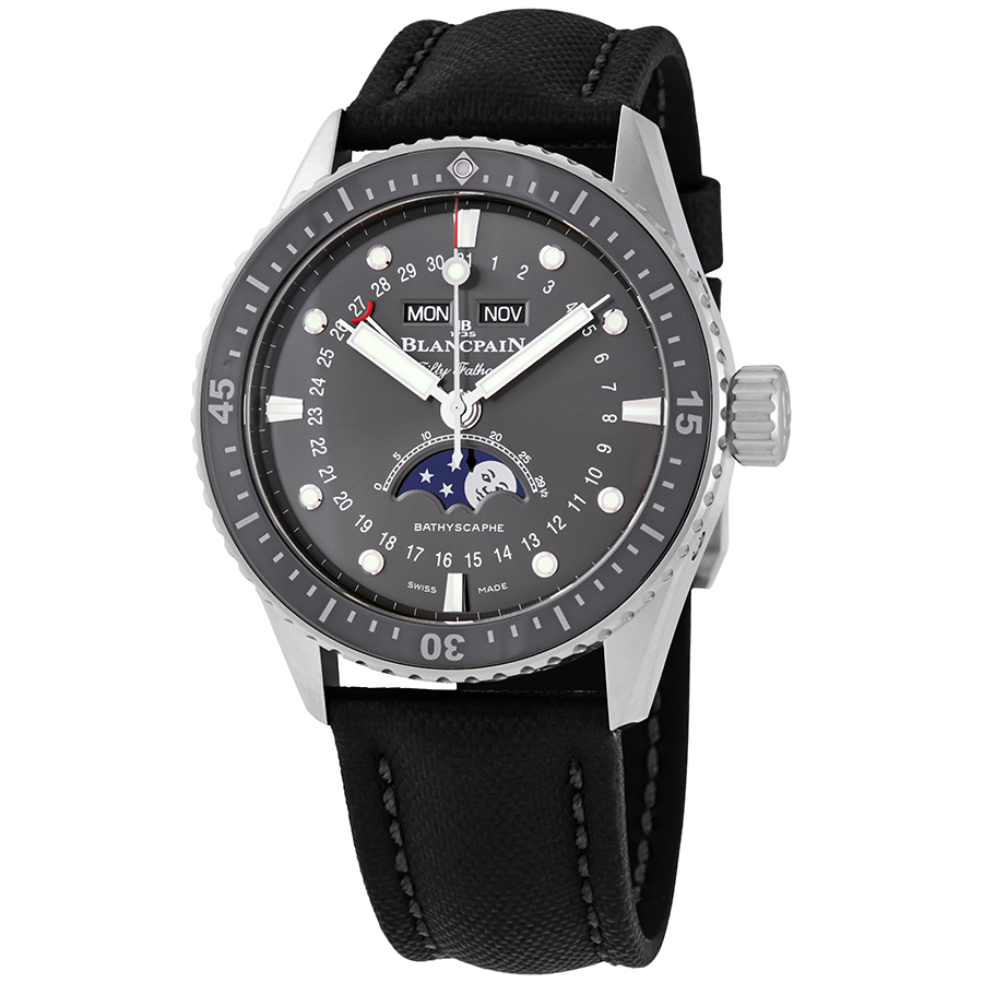 Blancpain Fifty Fathoms Mens Automatic Watch 5054-1110-b52a In Black / Grey