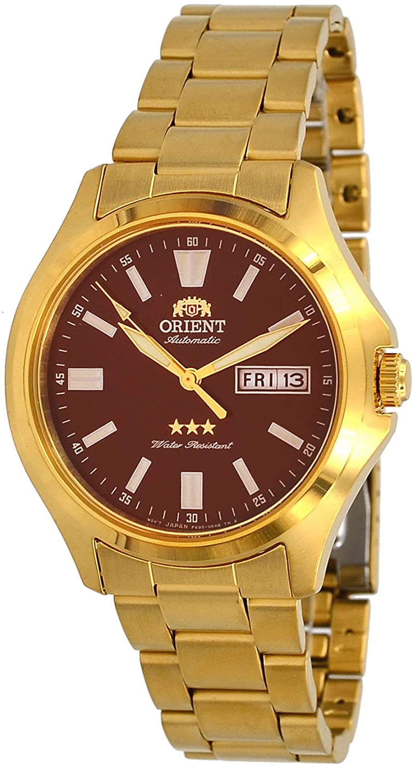 Orient Tristar Automatic Red Dial Mens Watch Ra-ab0f04r