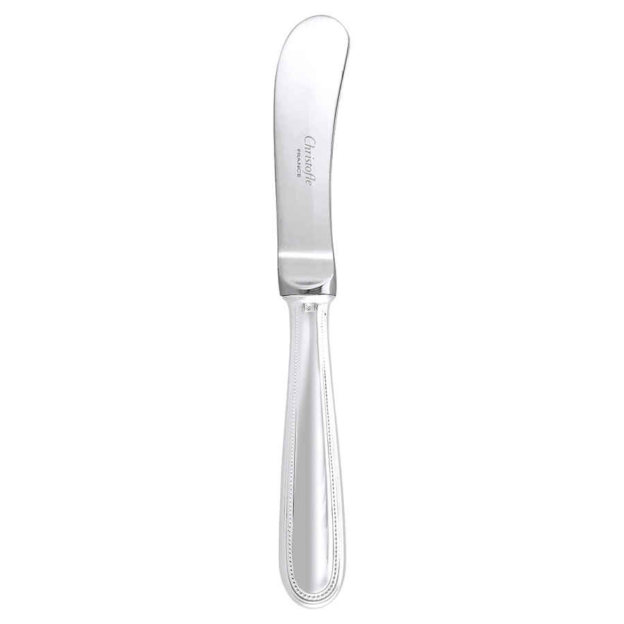 Christofle Silver Plated Perles Butter Spreader 0010-031