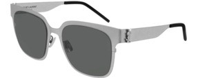 Saint Laurent Grey Square Ladies Sunglasses Sl M4100754 In Grey,silver Tone