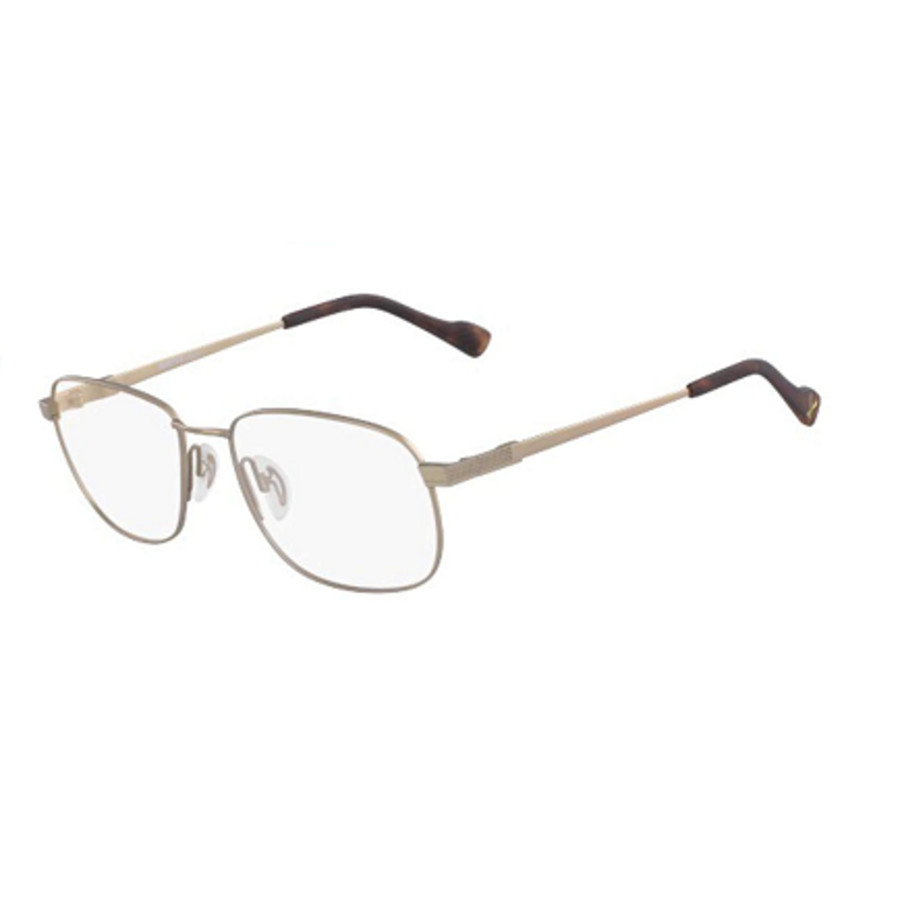 Flexon Mens Gold Tone Rectangular Eyeglass Frames Autoflex10803557