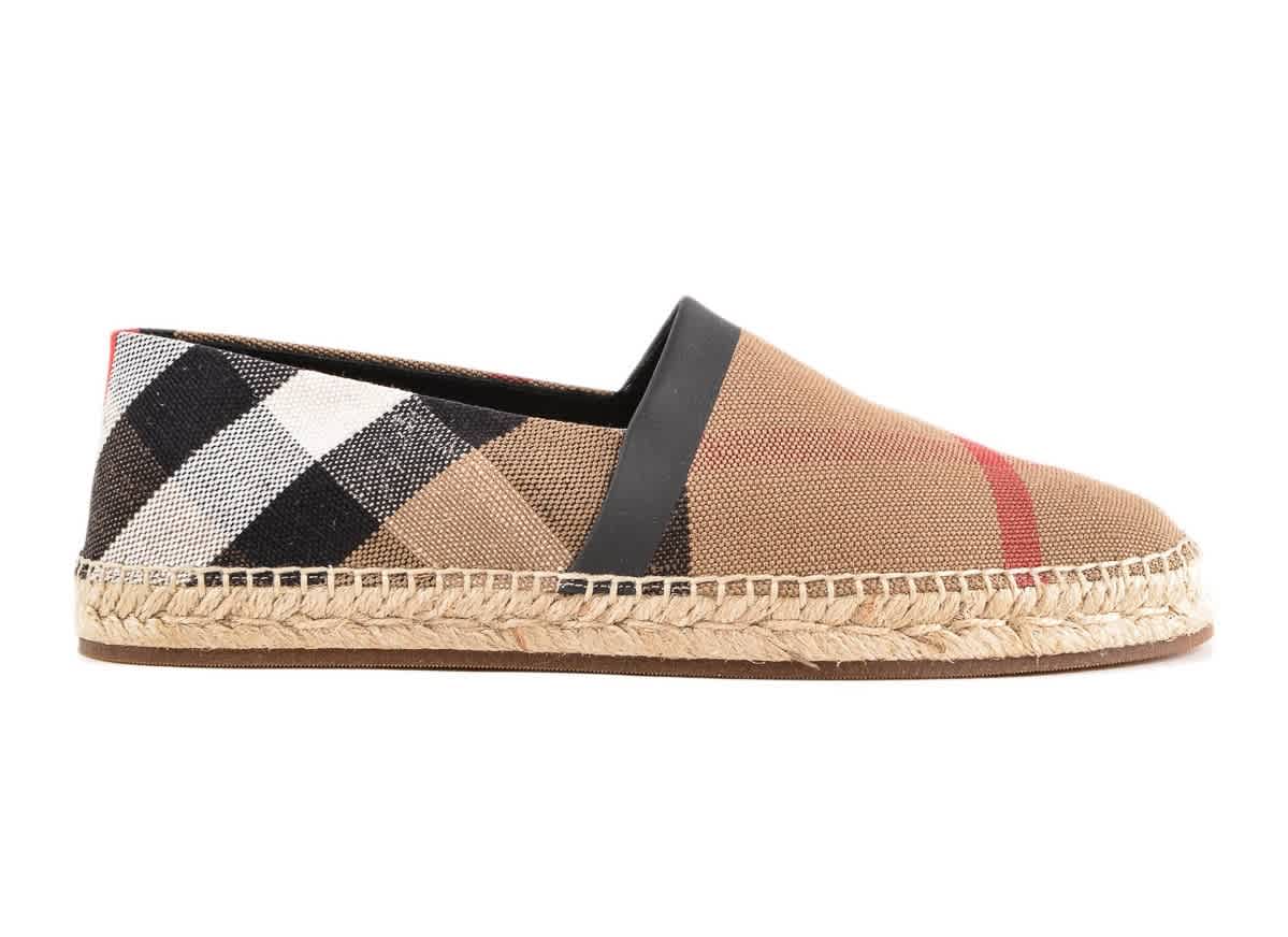 Click to view more detailed imagery on our partner's website Burberry Mens Check Canvas Espadrilles In N,a