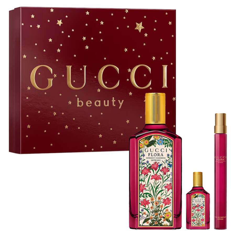 Gucci Ladies Flora Gorgeous Gardenia Intense 3pcs EDP Gift Set Fragrances 3616305278326