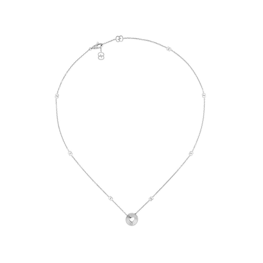 Gucci 18kt White Gold Icon Necklace In White