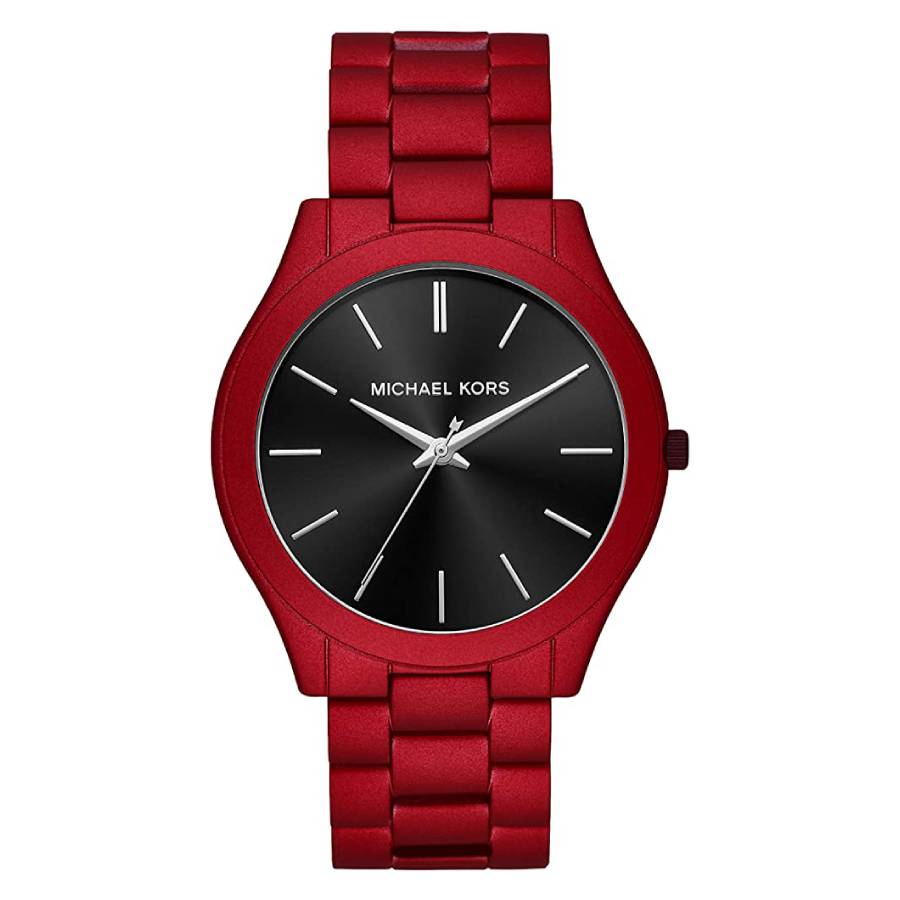 Michael Kors Michael Kors Slim Runway Quartz Black Dial Mens Wa