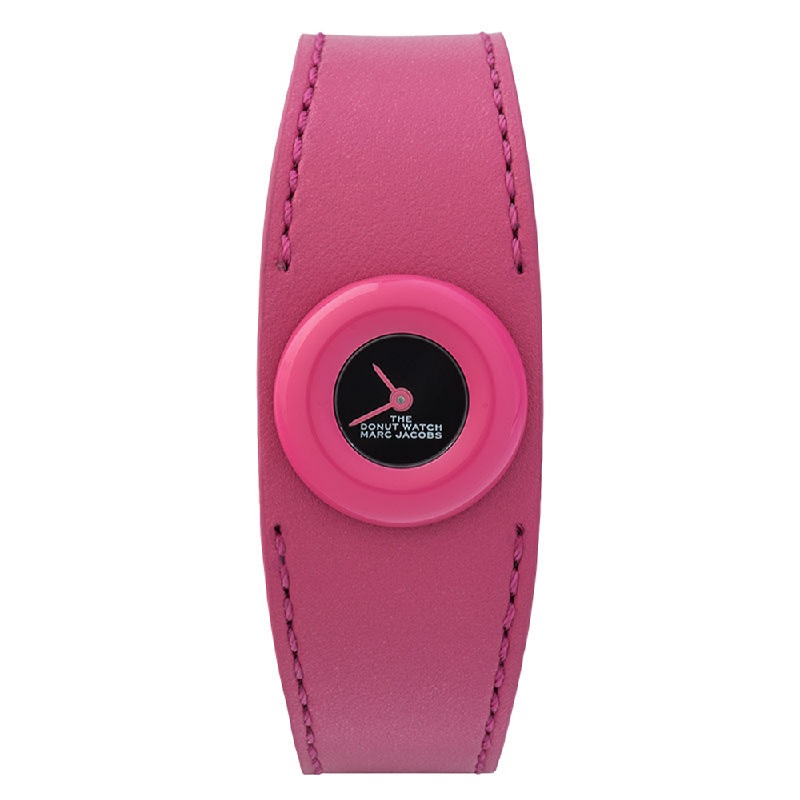 Marc Jacobs The Donut Quartz Black Dial Ladies Watch Mj0120184725 In Black / Pink