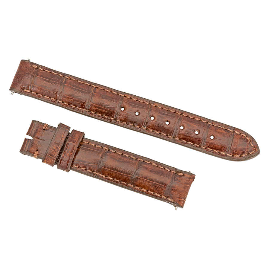 Hadley Roma 14 Mm Matte Brown Crocodile Leather Strap