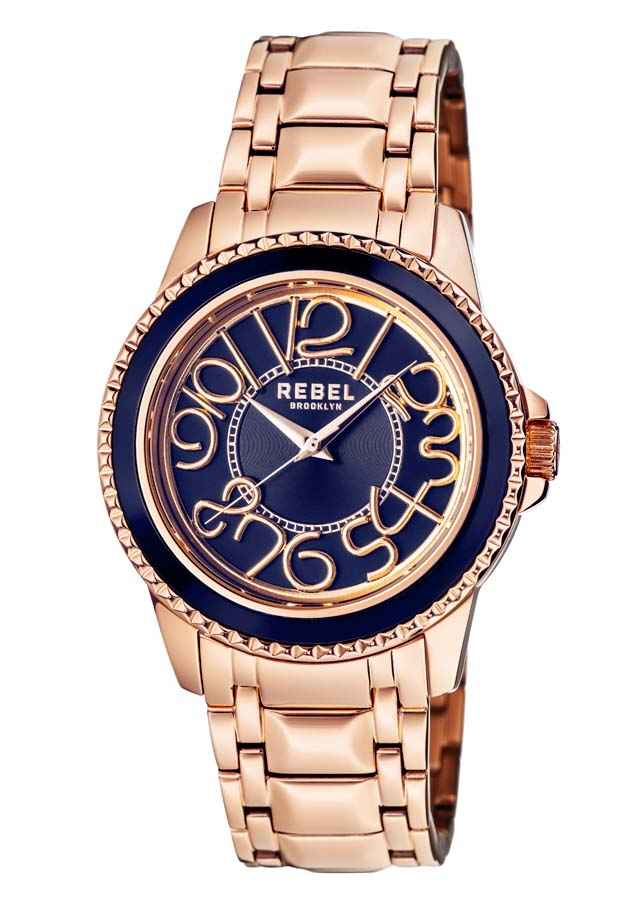 Rebel Williamsburg Blue Dial Mens Watch Rb107-8049 In Blue / Gold Tone / Rose / Rose Gold Tone