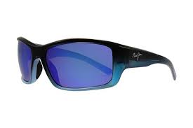 MAUI JIM MAUI JIM BARRIER REEF BLUE HAWAII WRAP UNISEX SUNGLASSES B792-06C 62