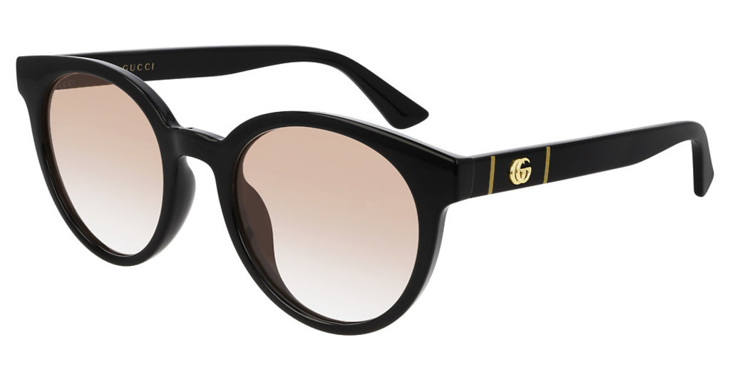 Gucci Pink Gradient Round Sunglasses Gg0638sk-004 53 In Black,pink