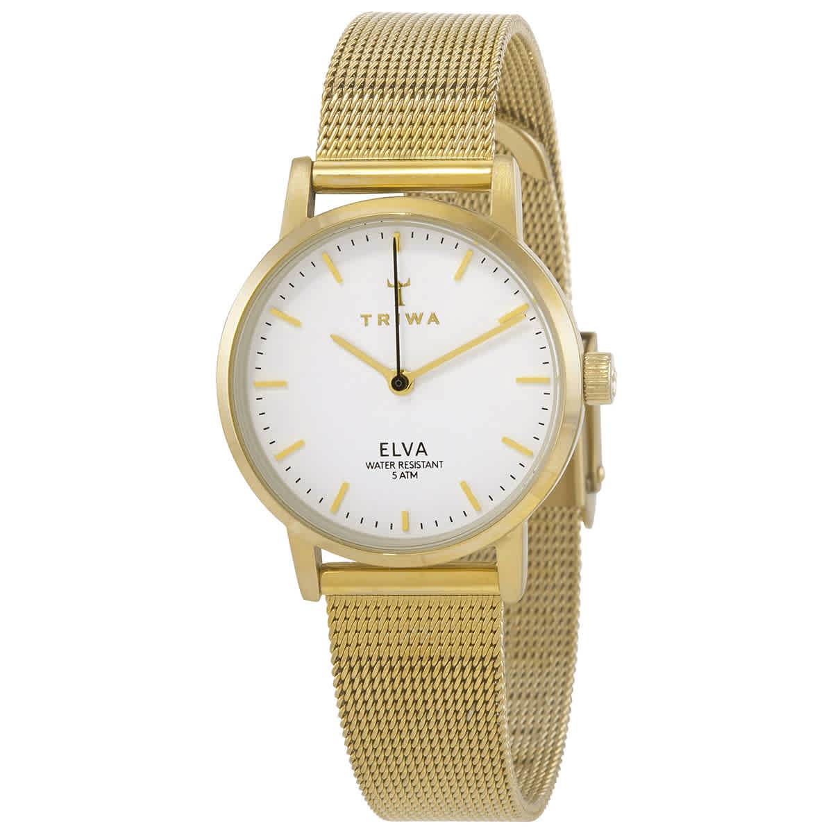 Triwa - Triwa Elva Gold Quartz Pearl White Dial Ladies Watch ELST