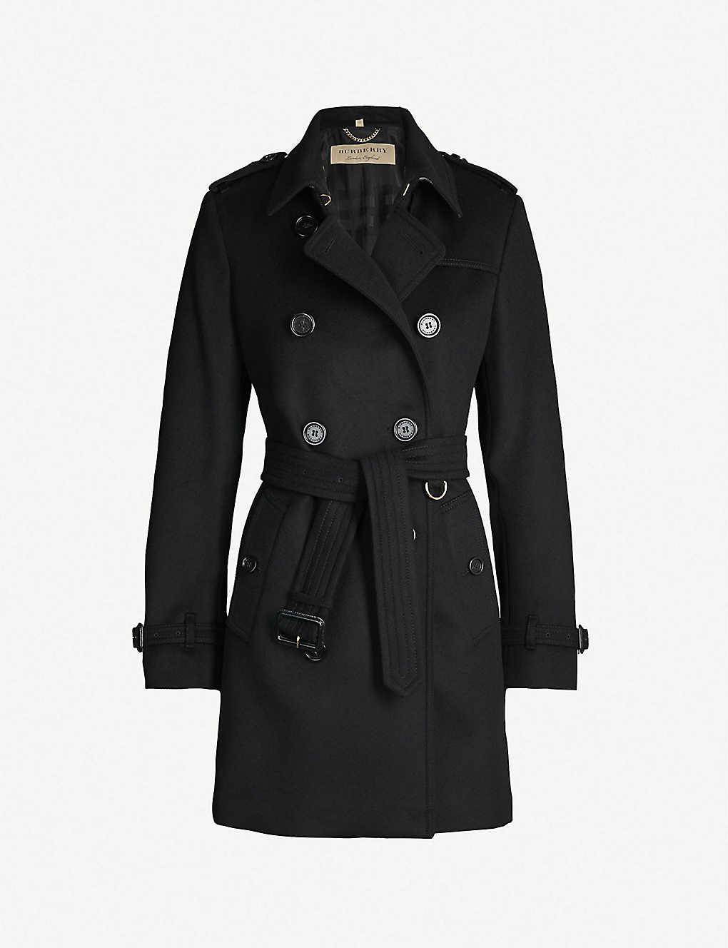 BURBERRY LADIES WOOL SHORT TRENCH