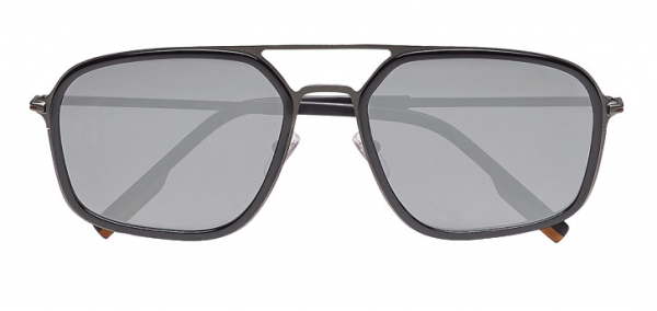 Ermenegildo Zegna Smoke Mirror Navigator Mens Sunglasses Ez0167-d 09c 59 In Gun Metal / Gunmetal