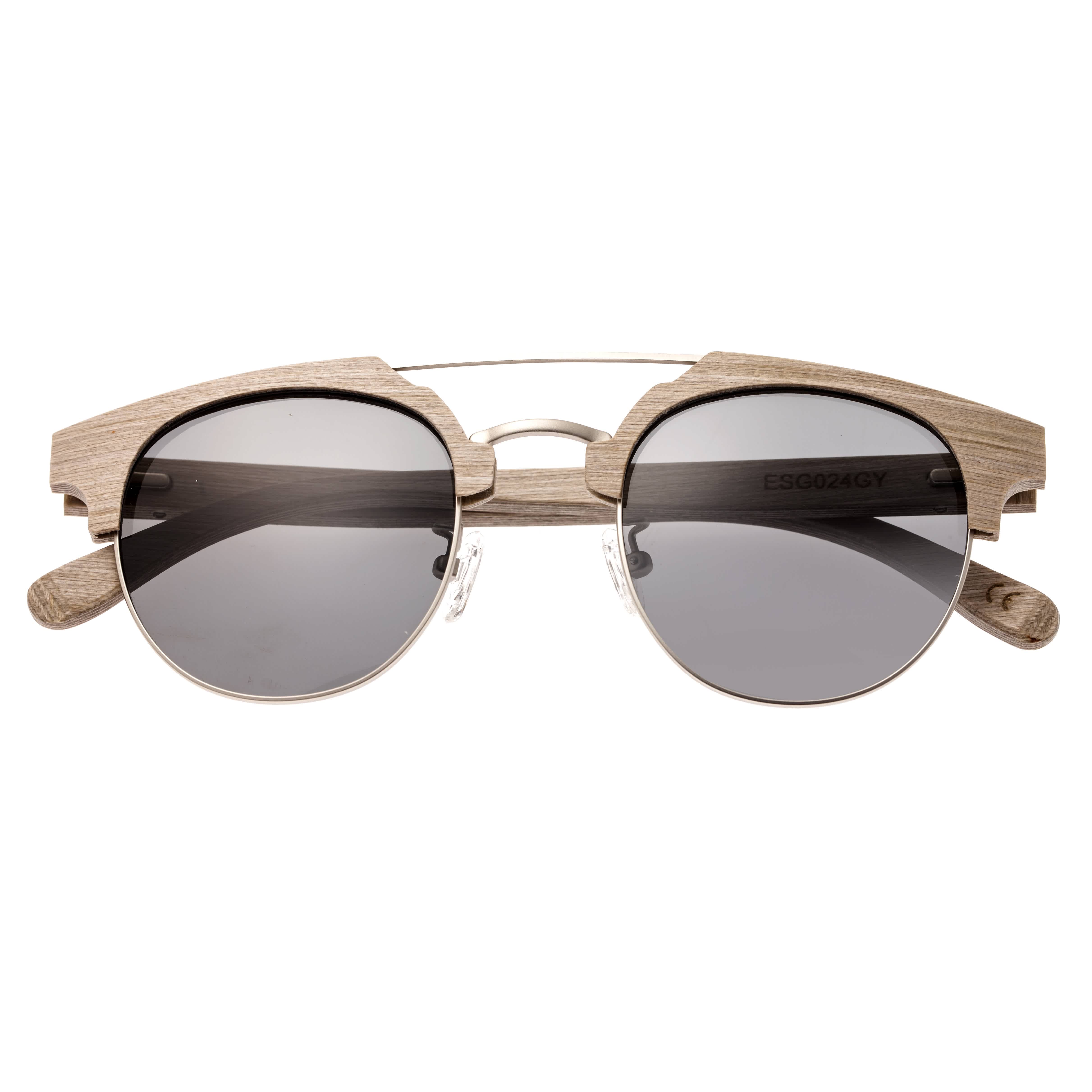 Earth Kai Wood Sunglasses In Grey / Silver / Spring