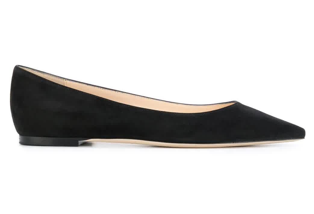 Jimmy Choo Ladies Footwear 247 Romy Flat Sue Black