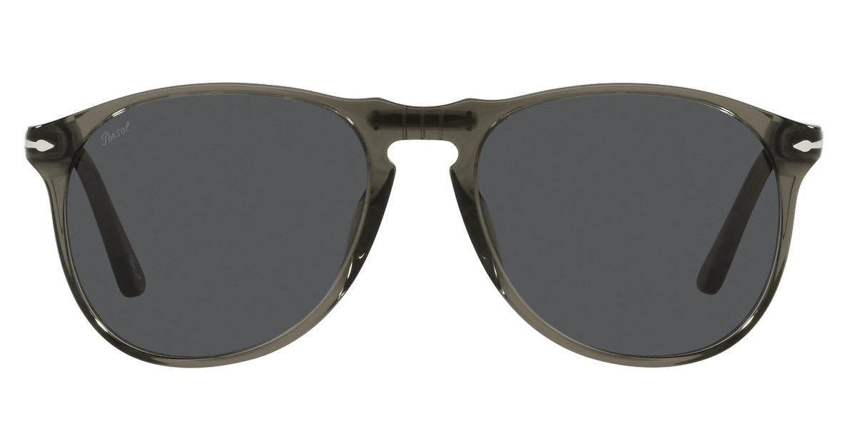 PERSOL DARK GRAY AVIATOR MENS SUNGLASSES PO9649S 1103B1 55