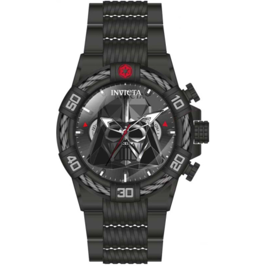 Invicta Star Wars Mens Chronograph Quartz Watch 41372 In (red   / Black / Gun Metal / Gunmetal