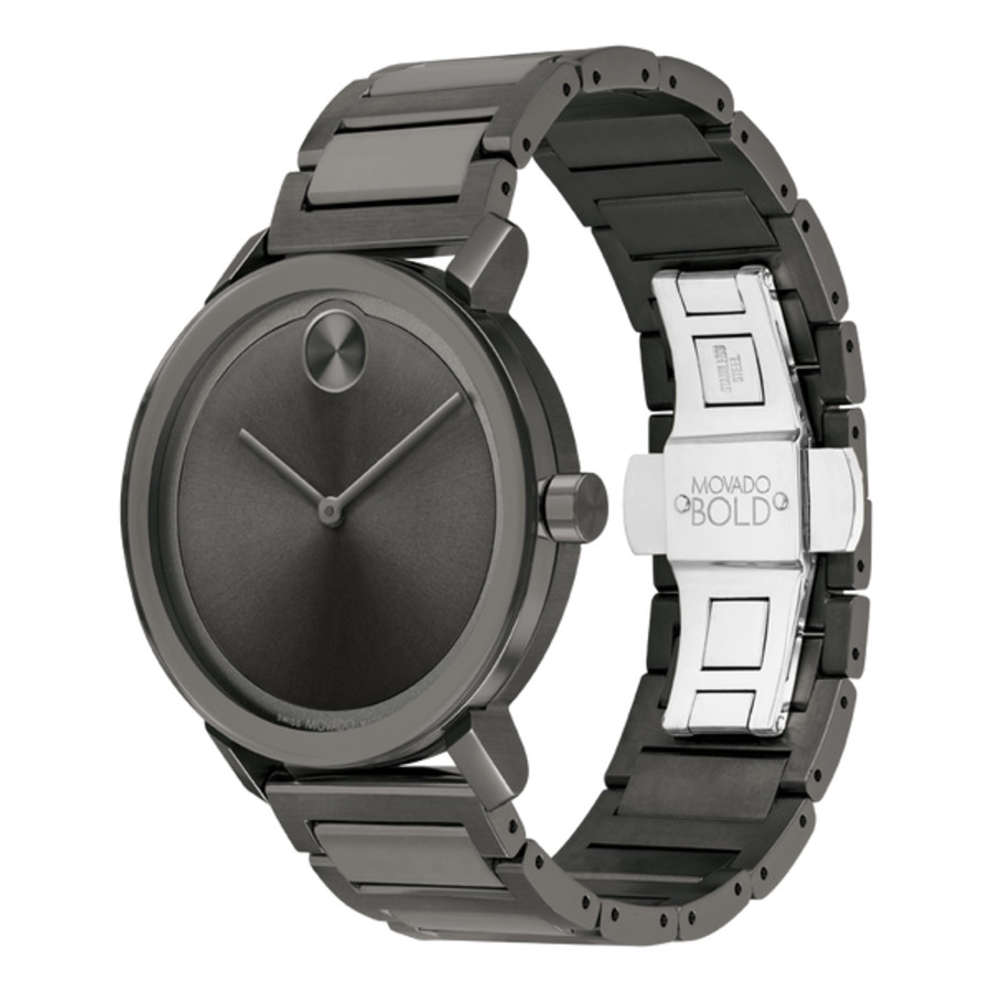 Movado Bold Evolution Watch, 40mm In Black / Grey / Gun Metal / Gunmetal