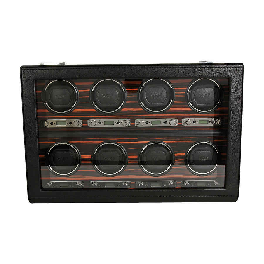 Wolf Roadster 8-piece Watch Winder In Black