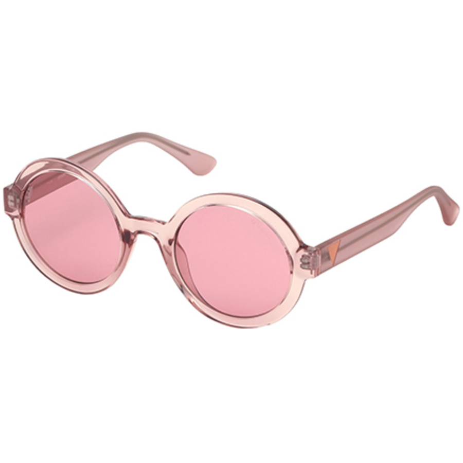 Guess Ladies Pink Round Sunglasses Gu761374s50