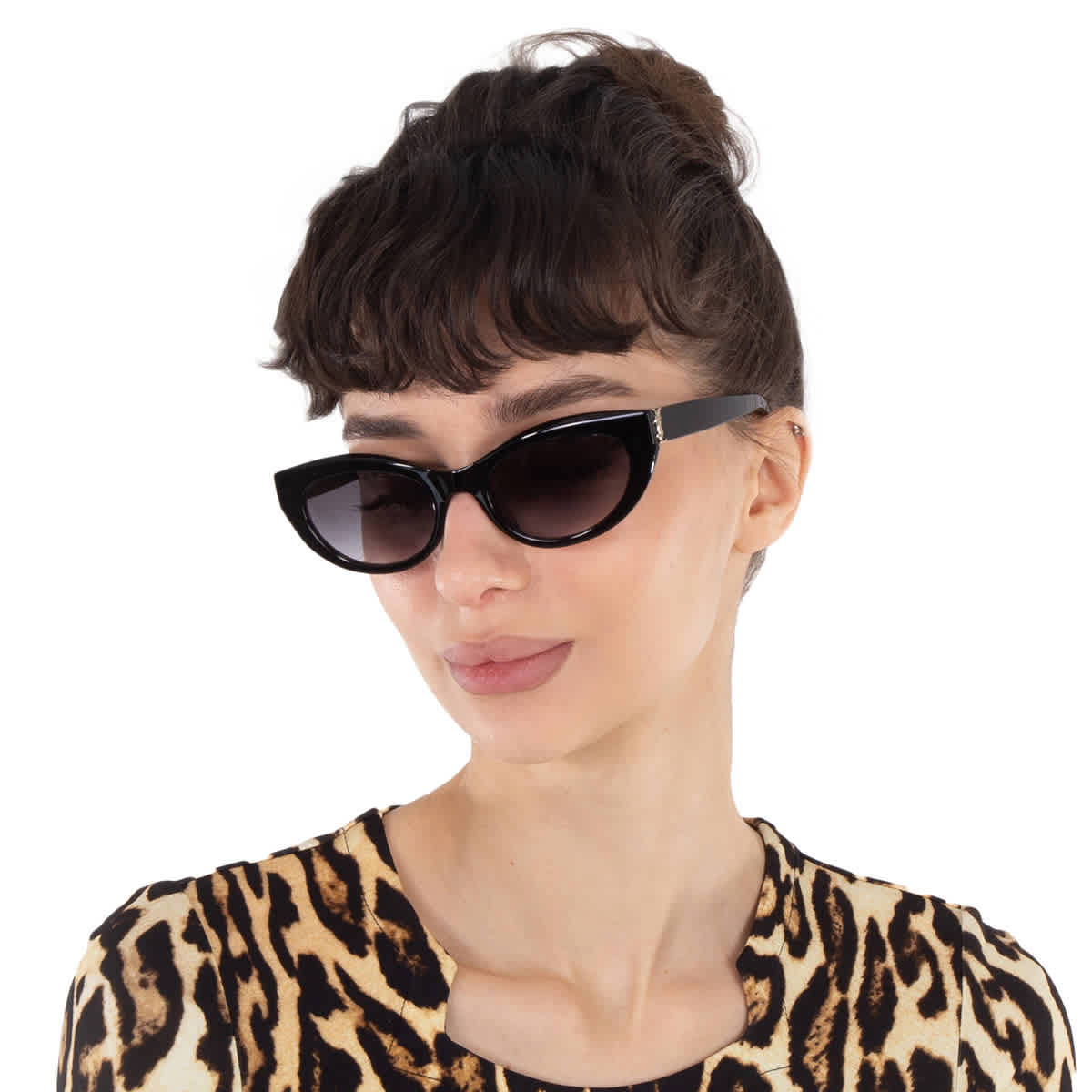 Saint Laurent Grey Gradient Cat Eye Ladies Sunglasses SL M115 002 54