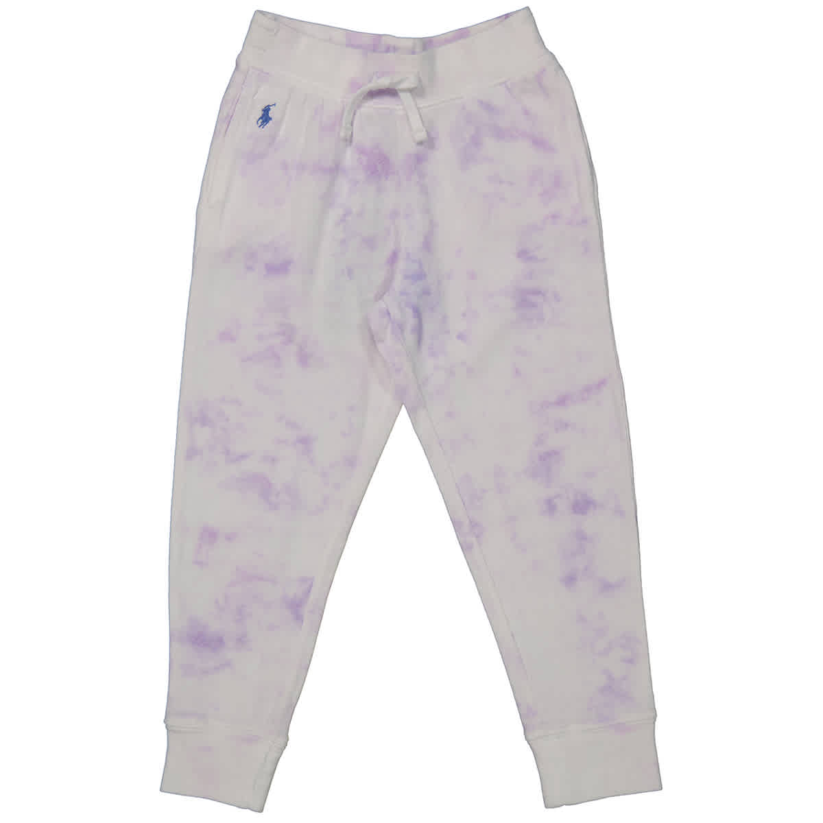 Polo Ralph Lauren Kids Tie-dye Print Cotton Sweatpants In Purple