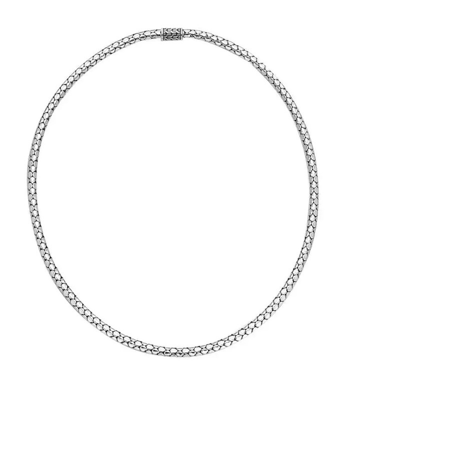 John Hardy Dot Slim Chain Necklace With Pusher Clasp, 18" In Silver-tone