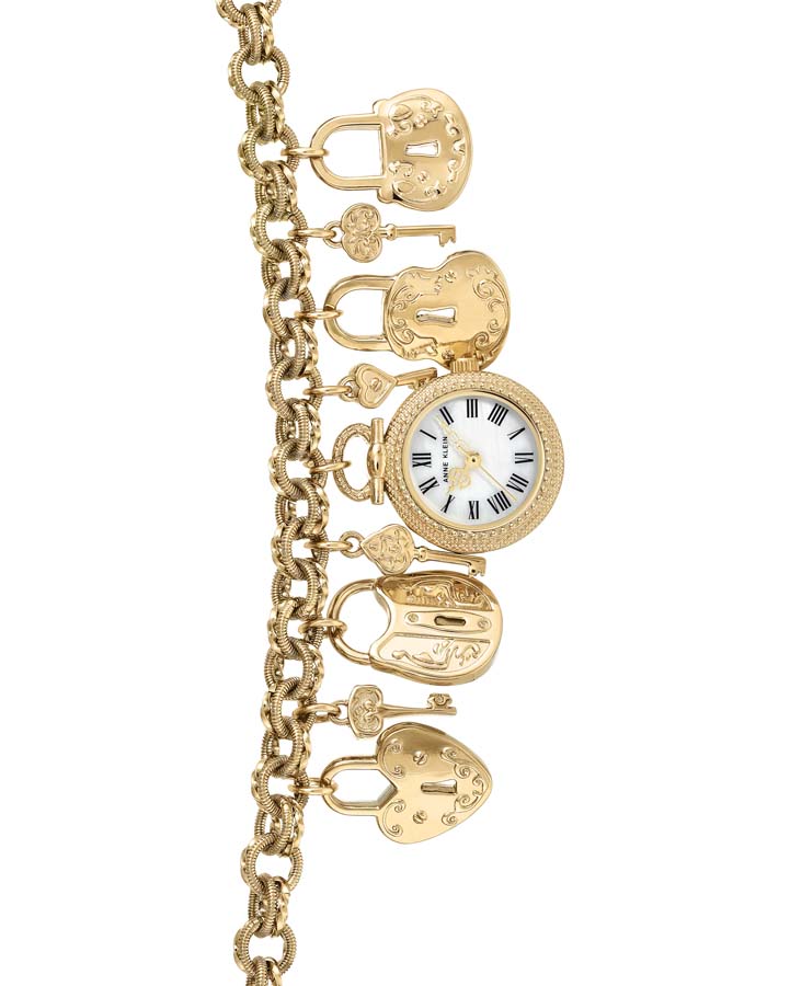 Anne Klein White Dial Ladies Watch Ak/3460gpch In Gold Tone,white,yellow