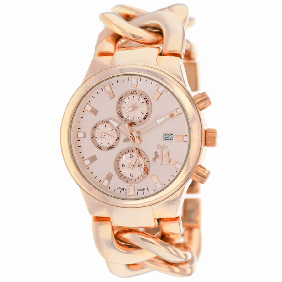 JIVAGO JIVAGO LEV MULTI-FUNCTION ROSE DIAL LADIES WATCH  JV1224