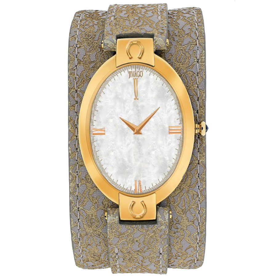 JIVAGO JIVAGO GOOD LUCK WHITE MOTHER OF PEARL DIAL LADIES WATCH JV1836