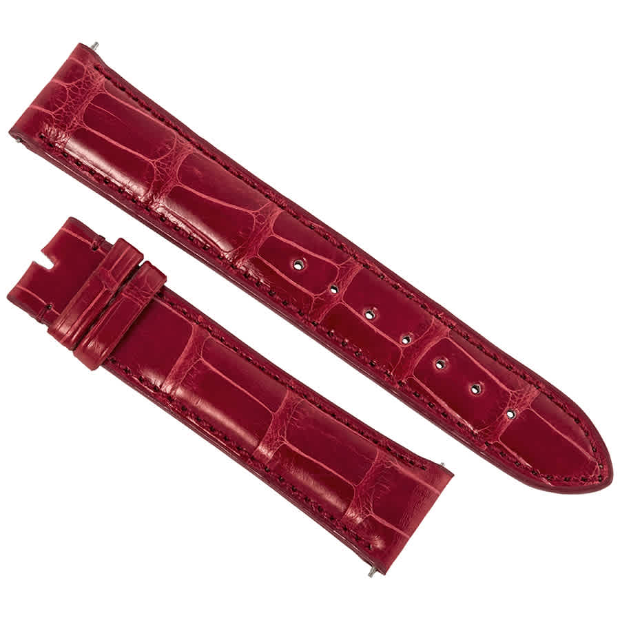 Shop Hadley Roma 21 Mm Shiny Red Alligator Leather Strap