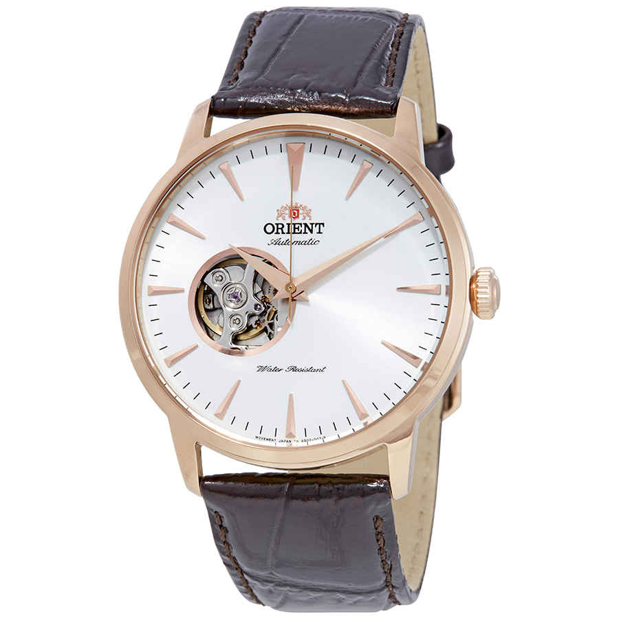 Orient Open Heart Automatic White Dial Mens Watch Fag02002w0 In Brown / Gold Tone / Rose / Rose Gold Tone / White