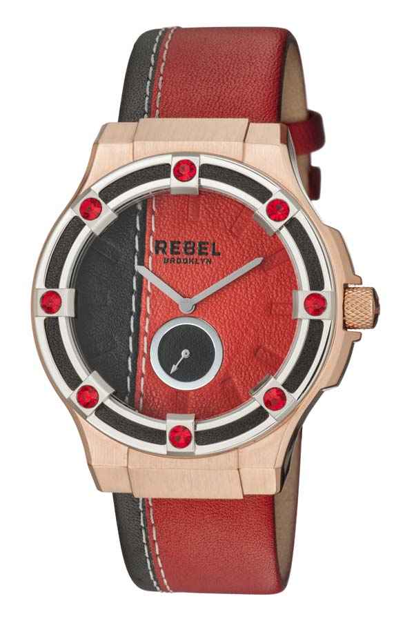 Rebel Flatbush Ladies Watch Rb119-5181 In Black / Burgundy