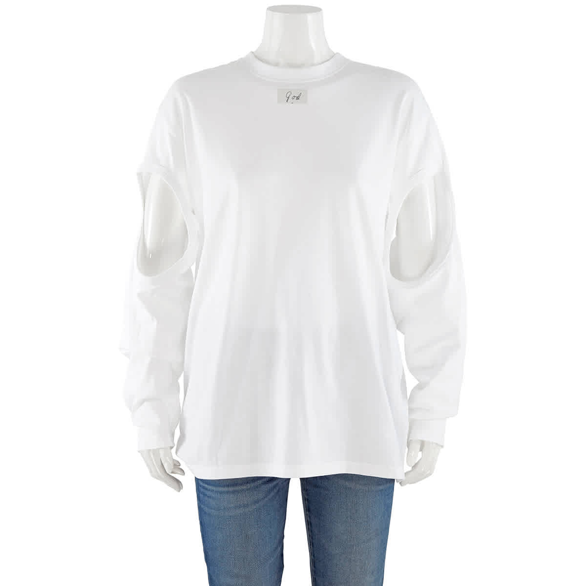 burberry cut out montage shirt