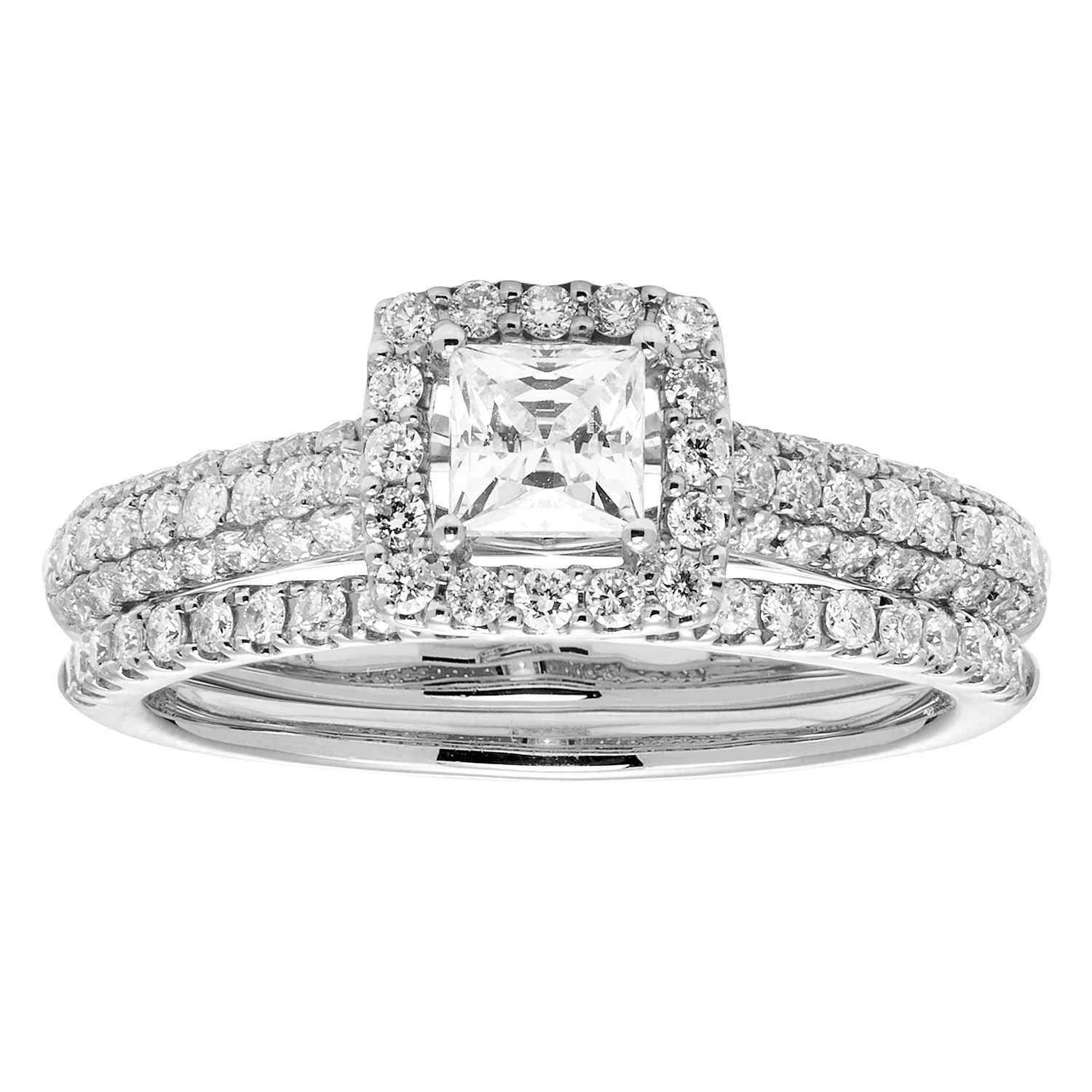 Cya K Certified Diamond Engagement Ring 1ct 14k White Gold R124122w-5 Size 5 In Gold Tone,white