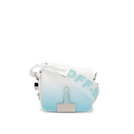 Off-white Light Blue Ladies Gradient-effect Baby Flap Bag