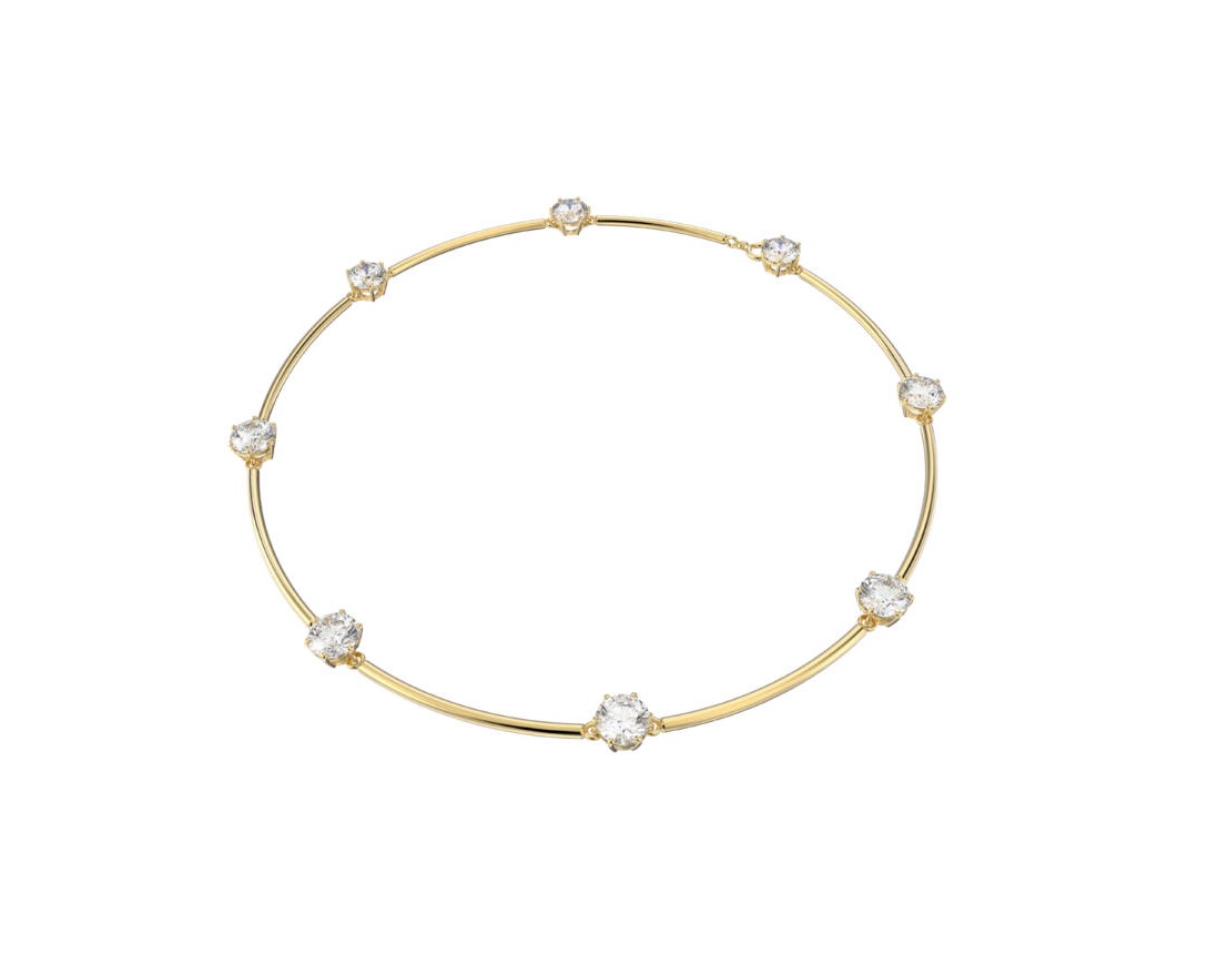 Swarovski Constella  Crystal Goldplated Necklace In Gold / Gold Tone / White