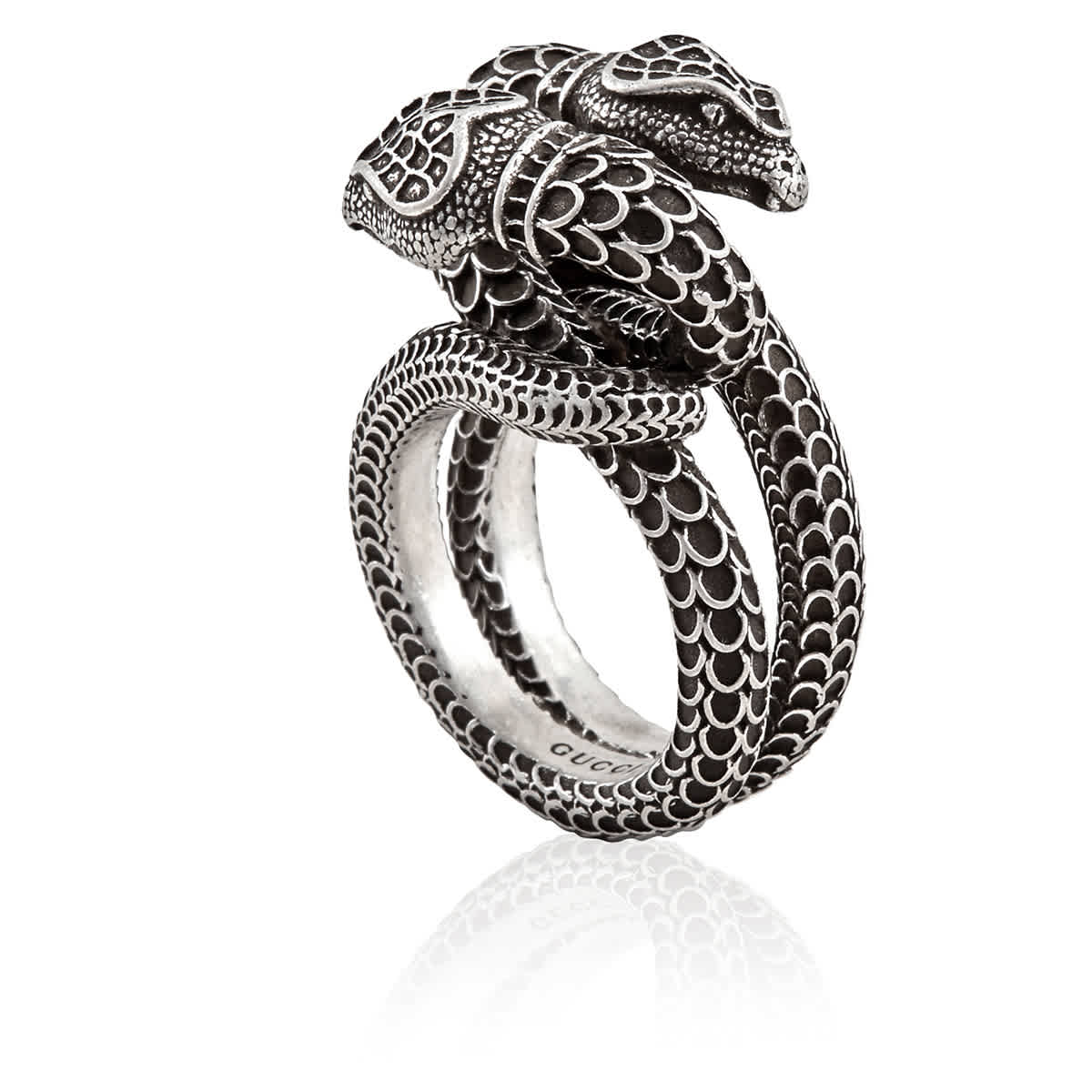 Gucci Snake Ring In Sterling Silver In Silver Tone