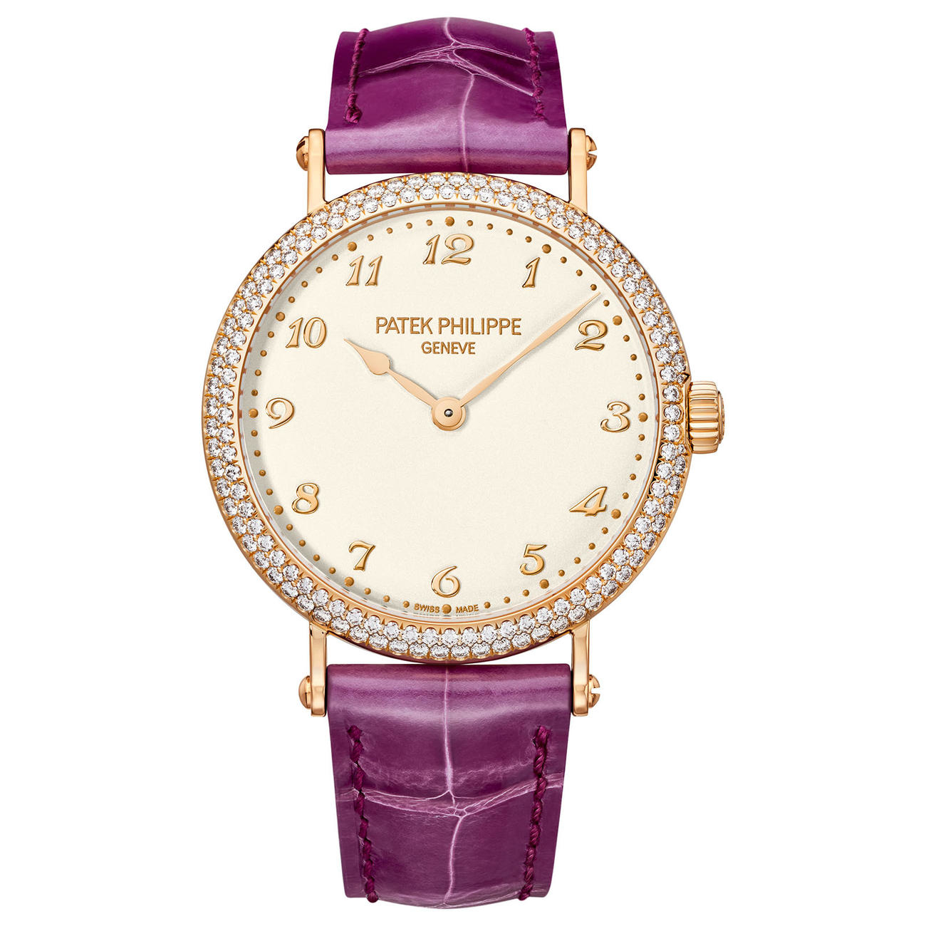 Patek Philippe Calatrava Automatic Gold Diamond Ladies Watch 7200/200r In Gold / Gold Tone / Rose / Rose Gold / Rose Gold Tone / Silver