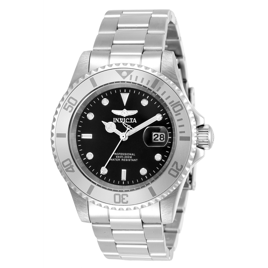 Click to view more detailed imagery on our partner's website Invicta Pro Diver Quartz Black Dial Mens Watch 34022 In Black,silver Tone,white