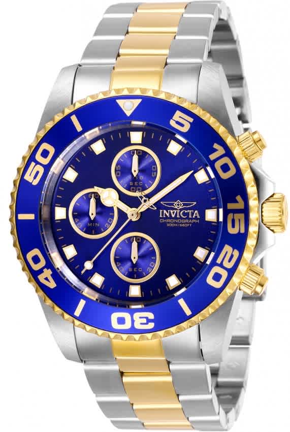 invicta blue gold watch
